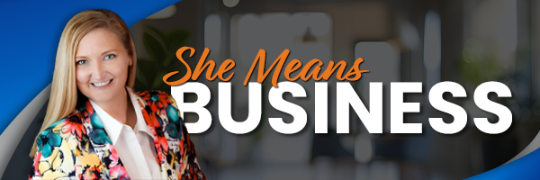 She Means Business Newsletter Banner